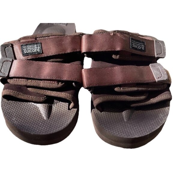 SUICOKE Moto-Cab Sandals Men’s Sz 8 Brown OG-056VS Slides Comfort - Picture 1 of 15